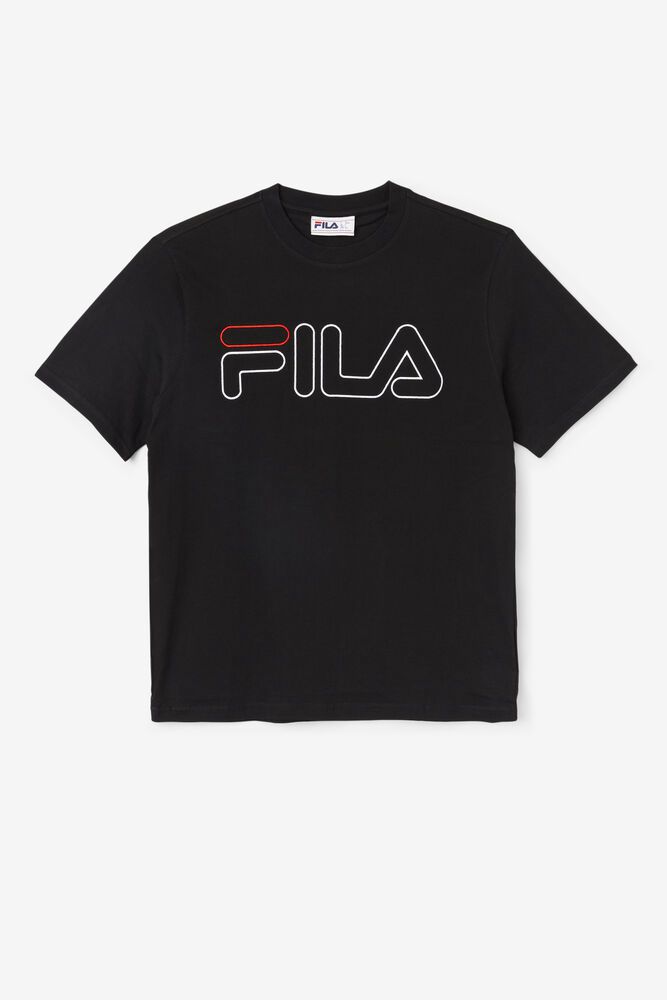 Fila T-Shirt Borough Mens Navy - India REL-684530